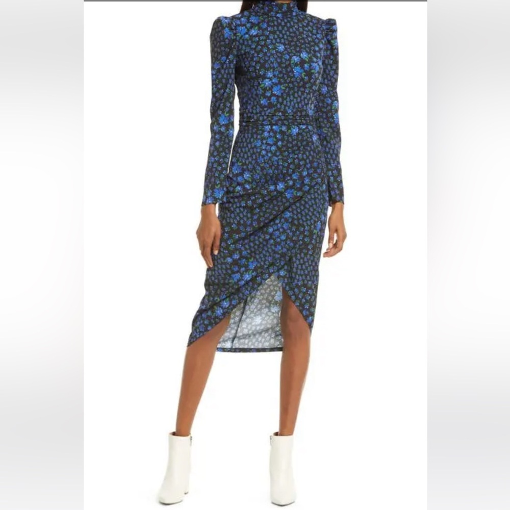 NEW Saylor Aphrodite Long Sleeve Puff Dress Size Large
